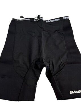 Mueller Compression shorts black elastic waist drawstring toggle XXL mens